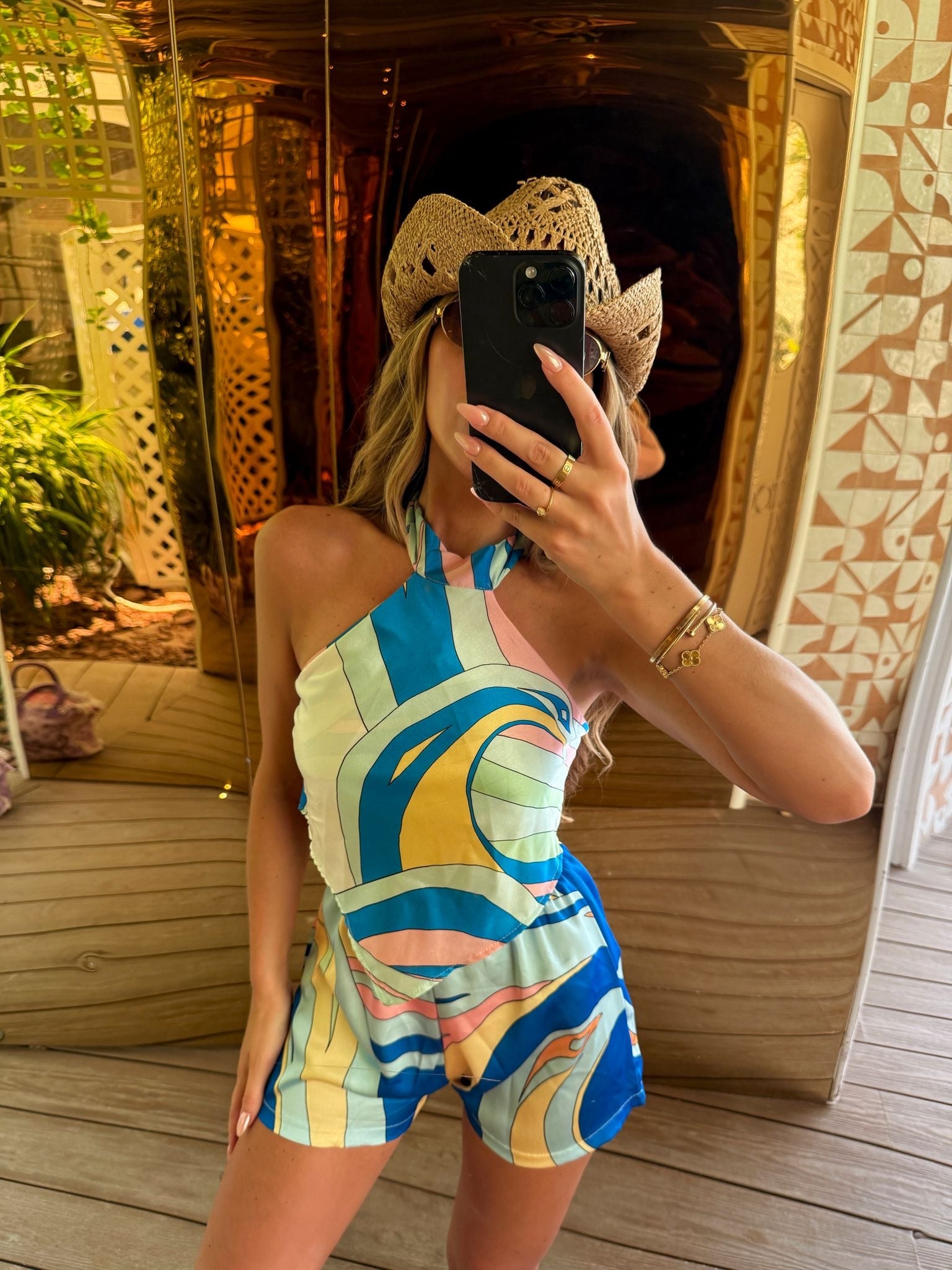 Silk Pattern short co-ord - Royal