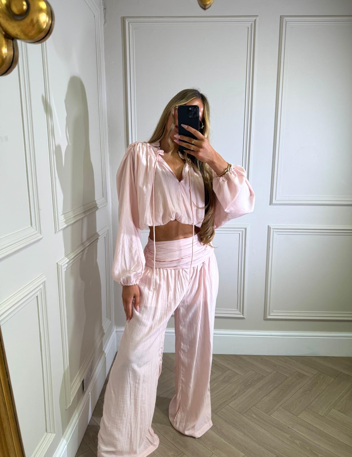 Clara linen co-ord - pink