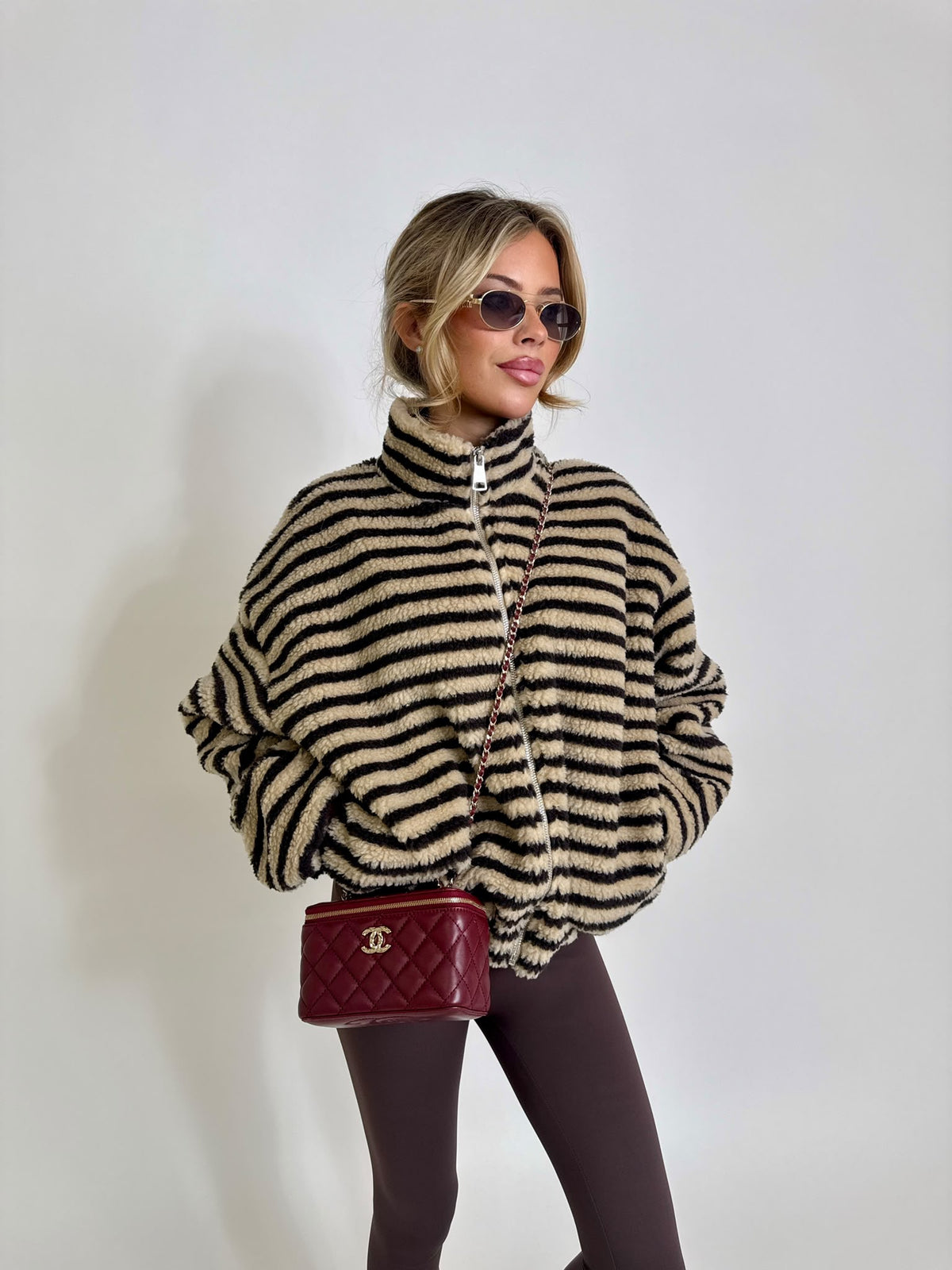 Stripe fleece - beige