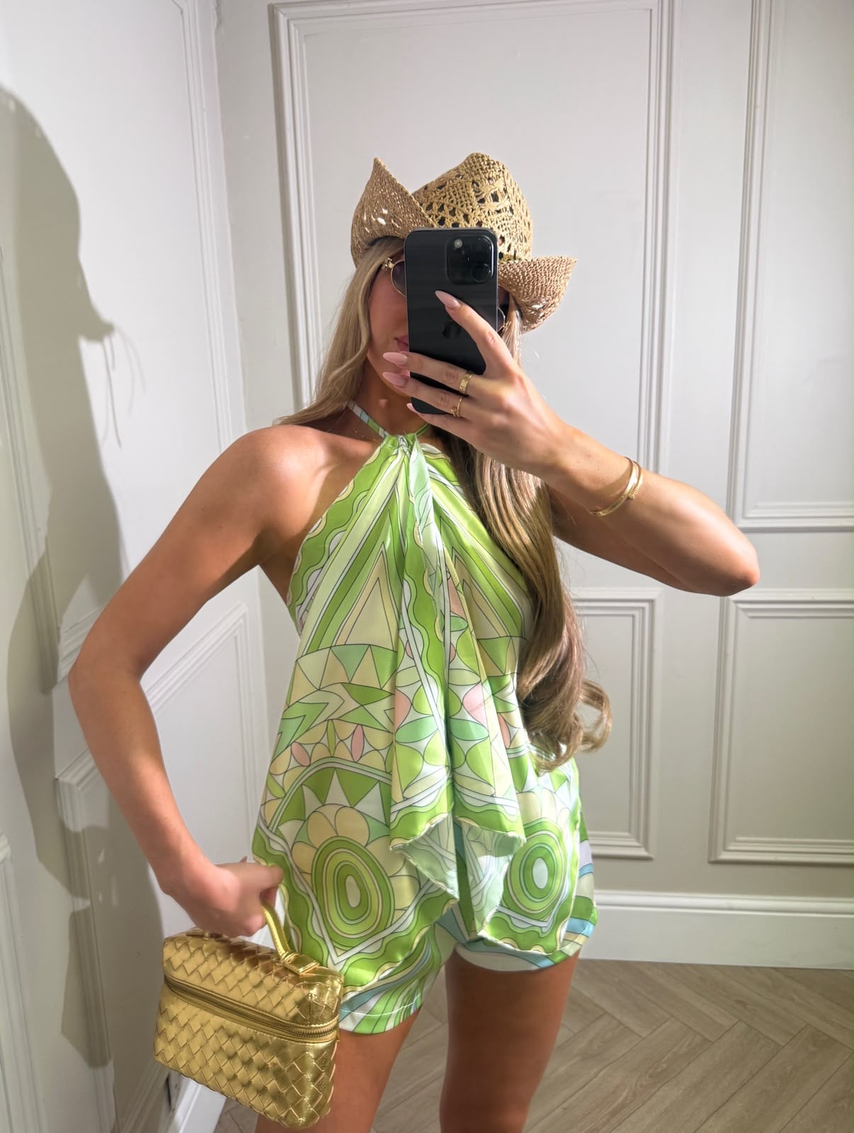 Ellie halteneck set - green