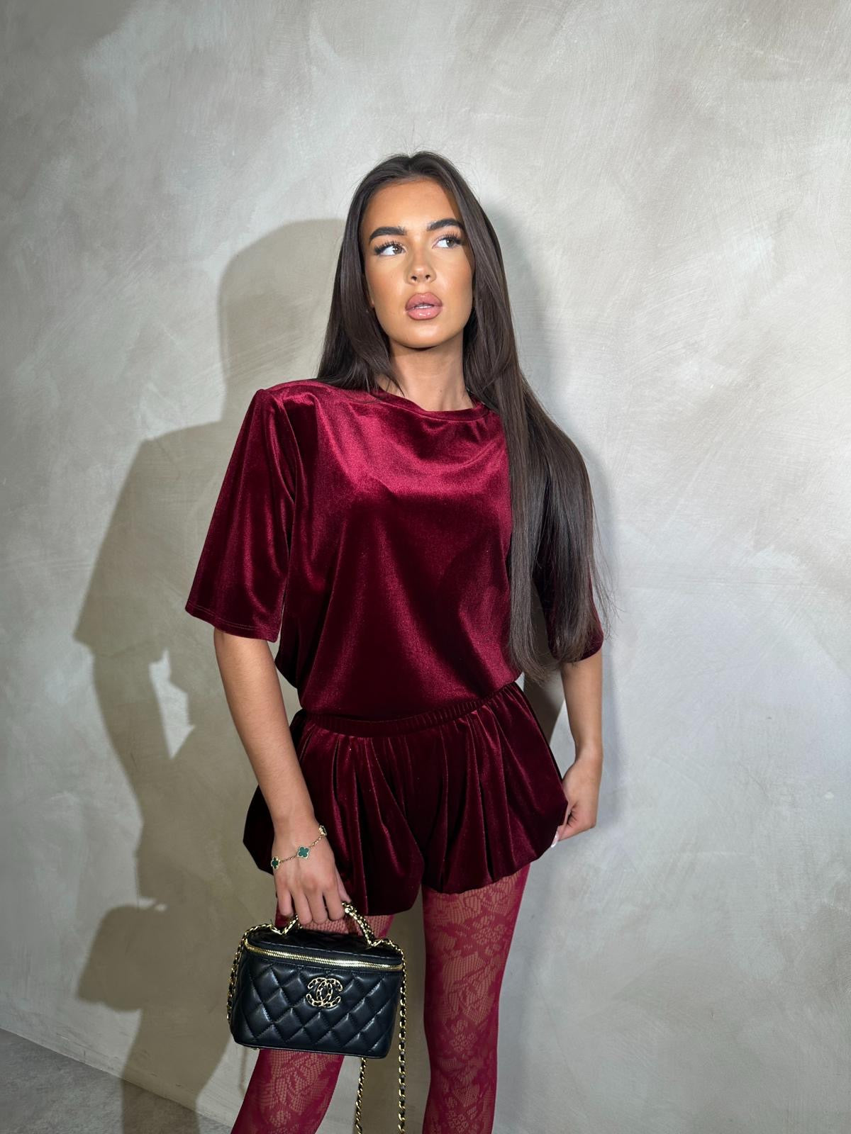 Velvet Vivi Co-Ord - wine