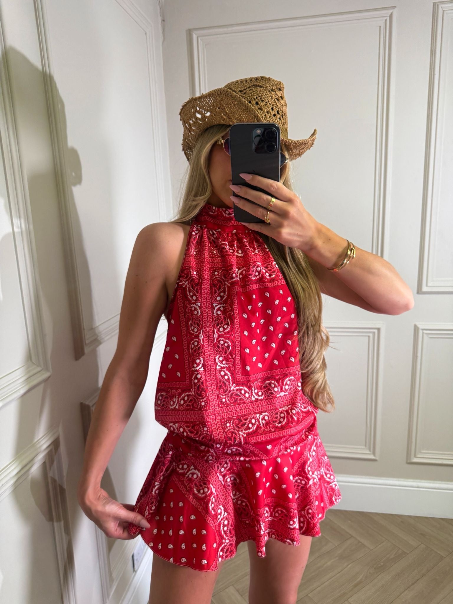 Izzy bandana two piece - red