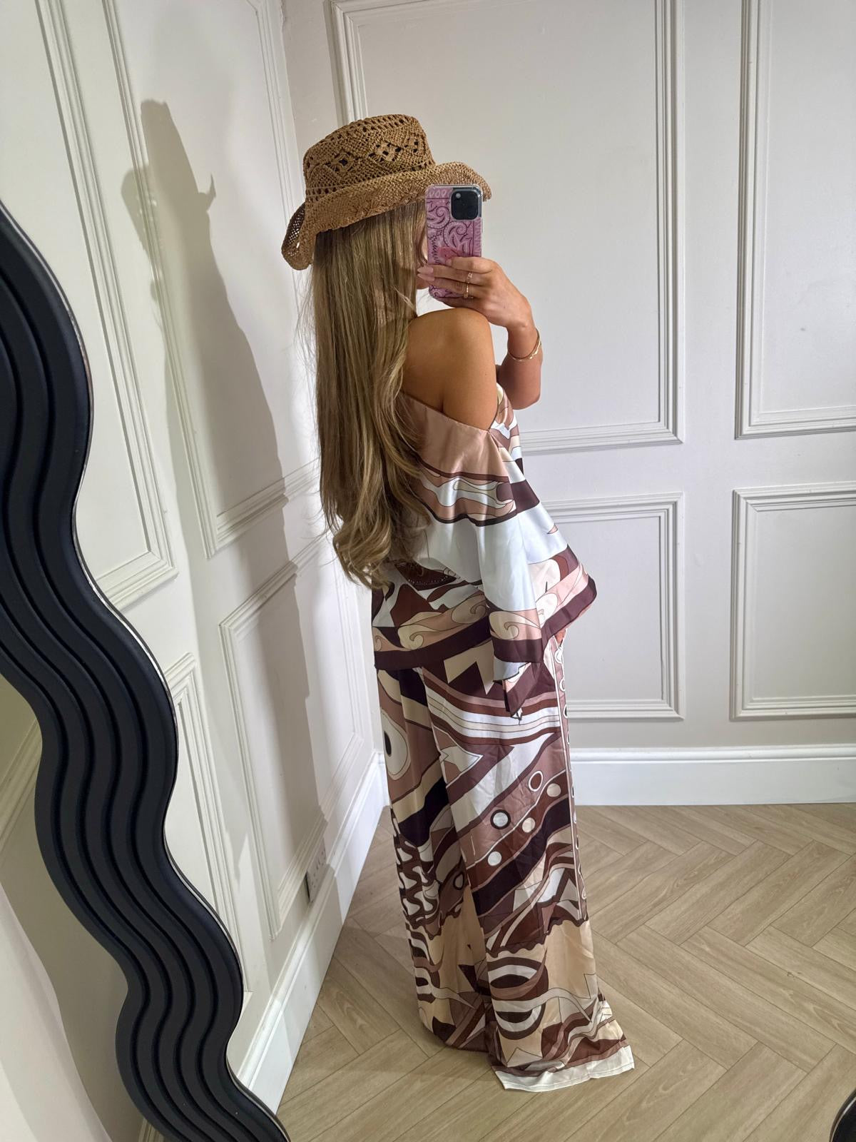 St tropez trouser set - brown