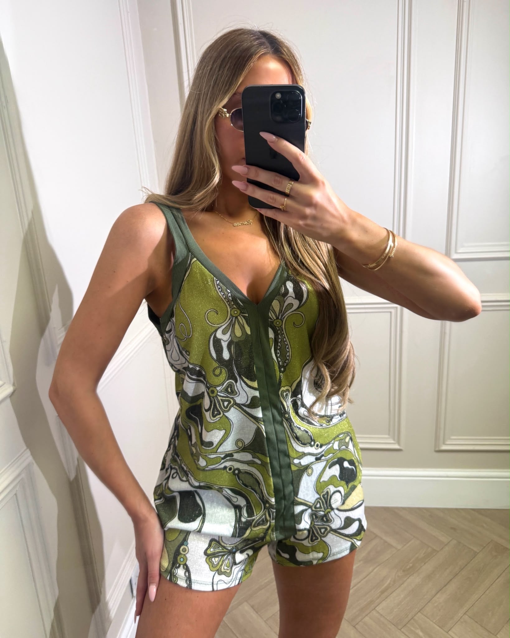 Flo pattern two piece - NEW print green