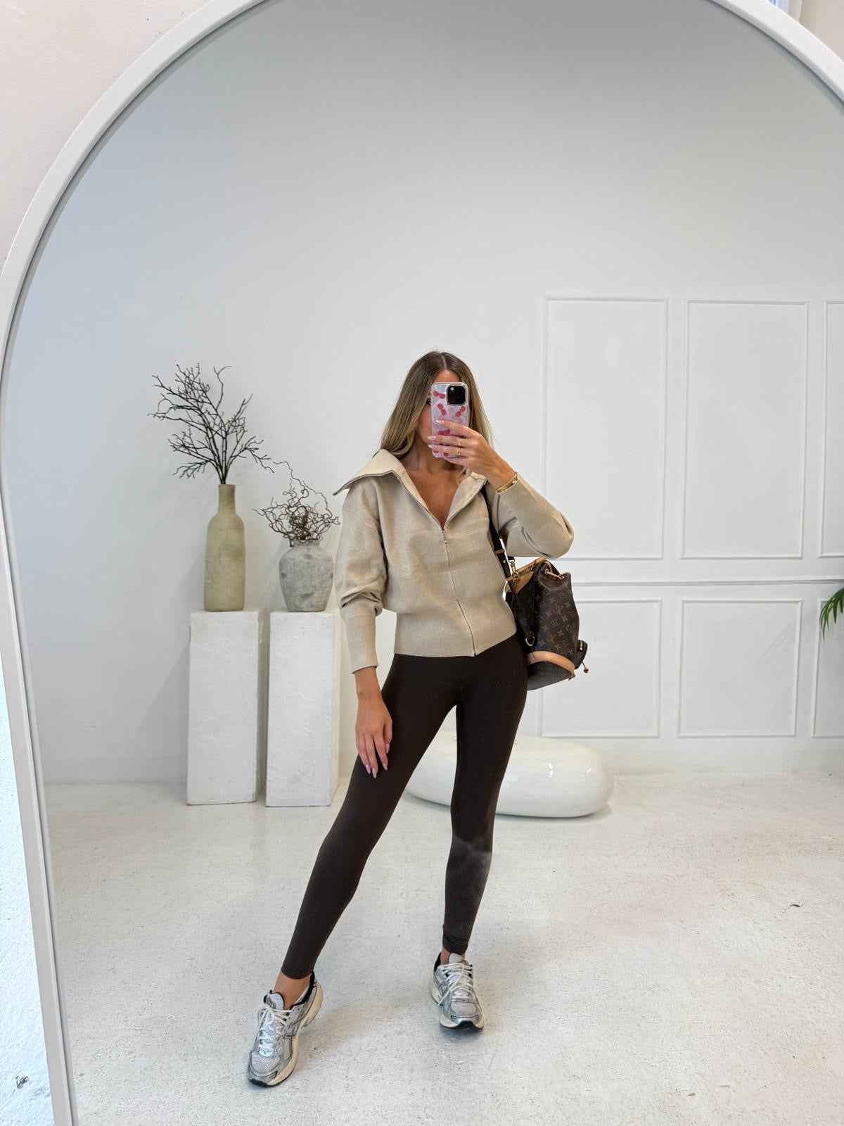 Zip jumper - beige