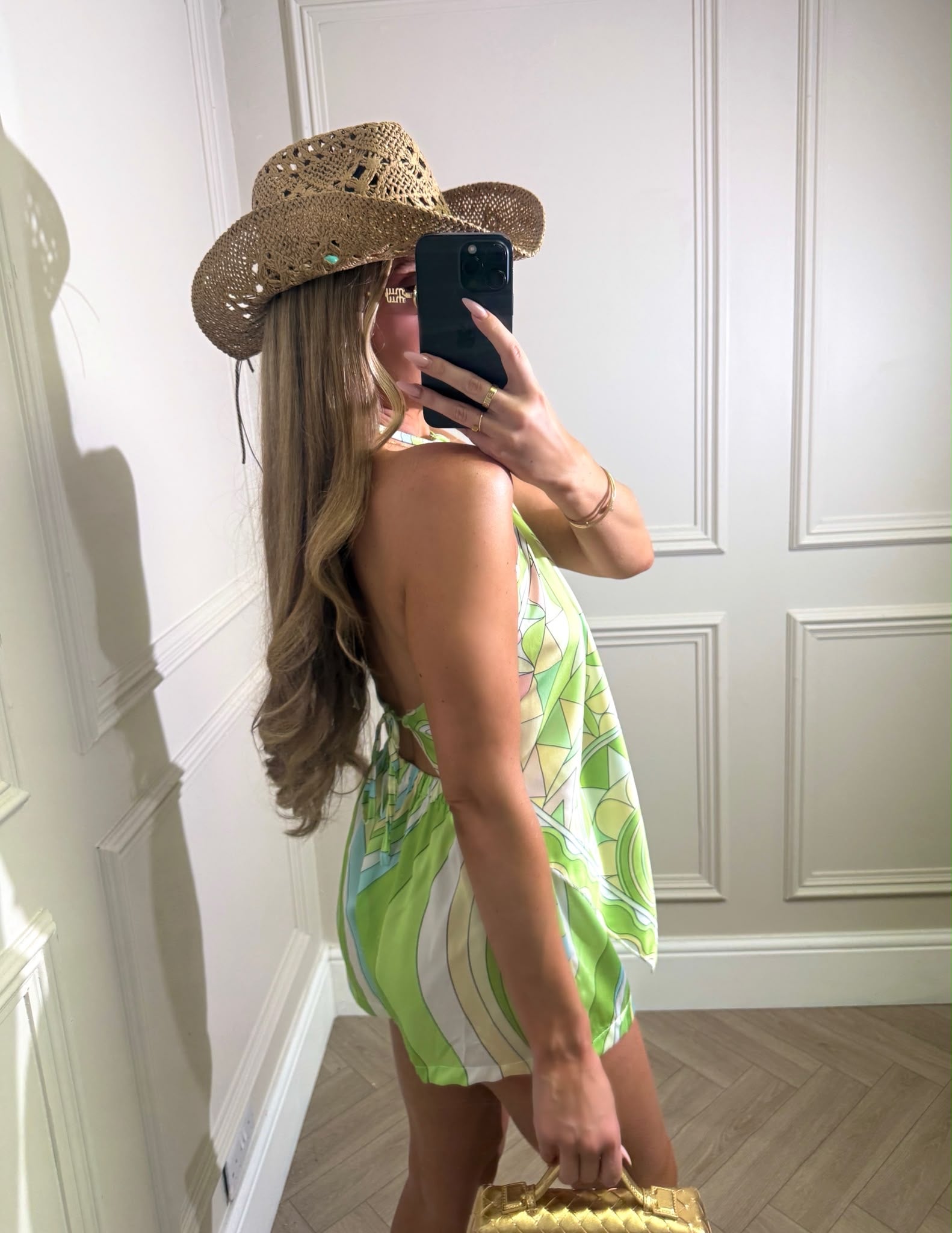 Ellie halteneck set - green