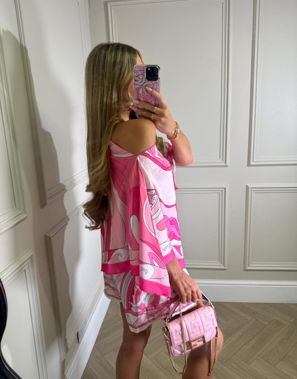 Cape top co-ord - pink