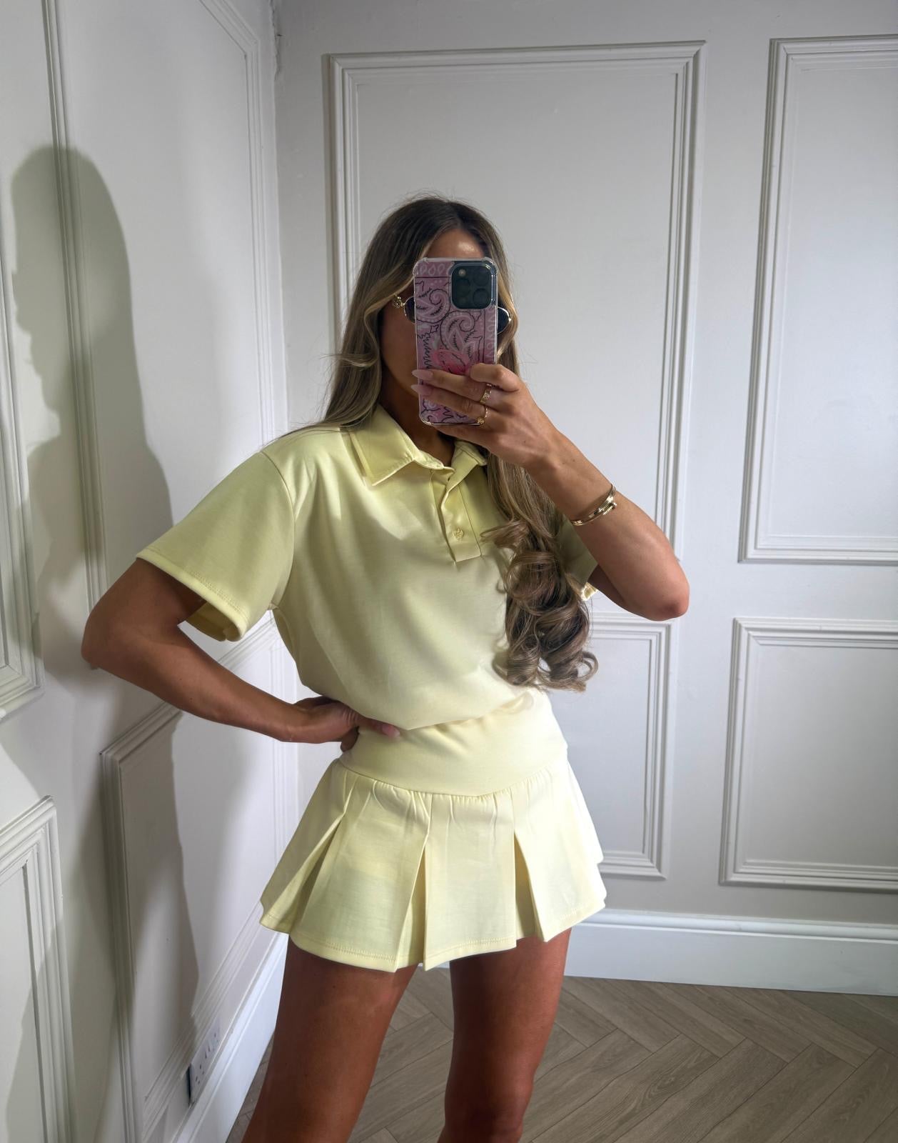 Polo skirt set - yellow