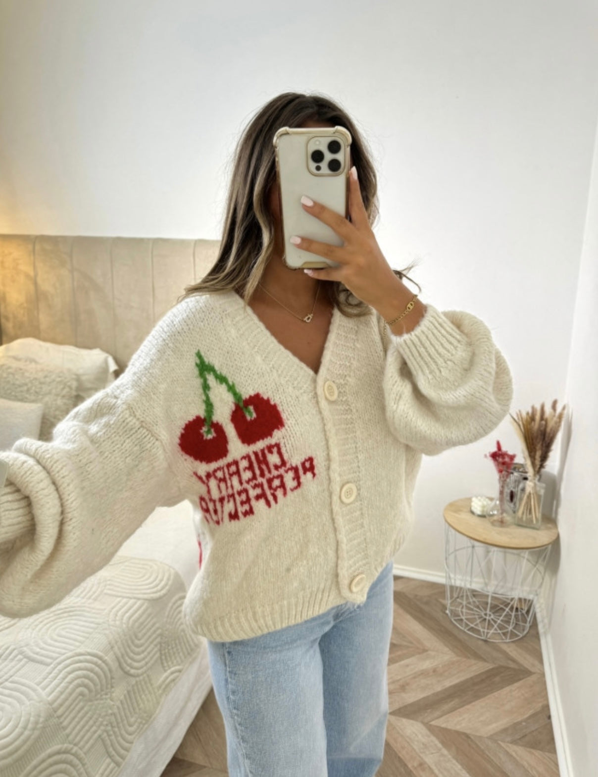 Cherry cardigan - beige