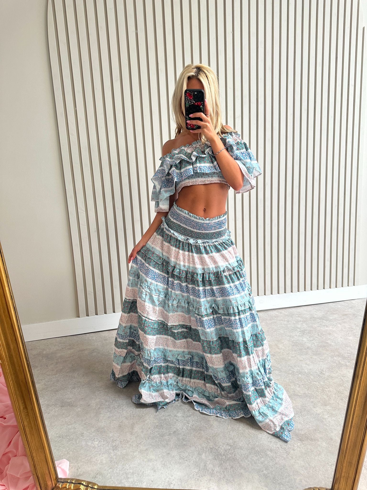 Gypsy skirt with matching top - blue