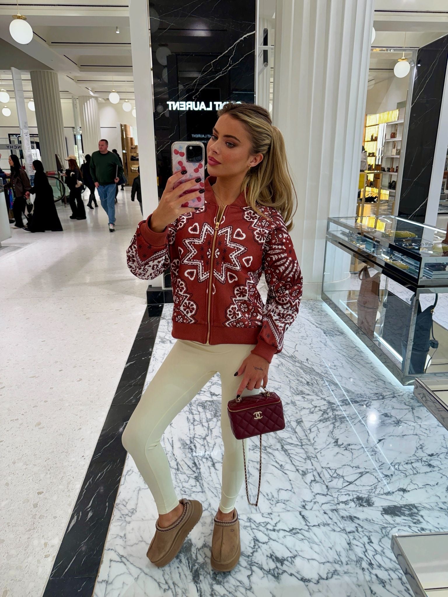 Bandana jacket - burgundy