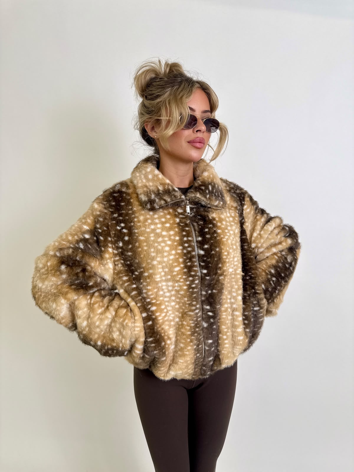 Collar Fern Print Jacket