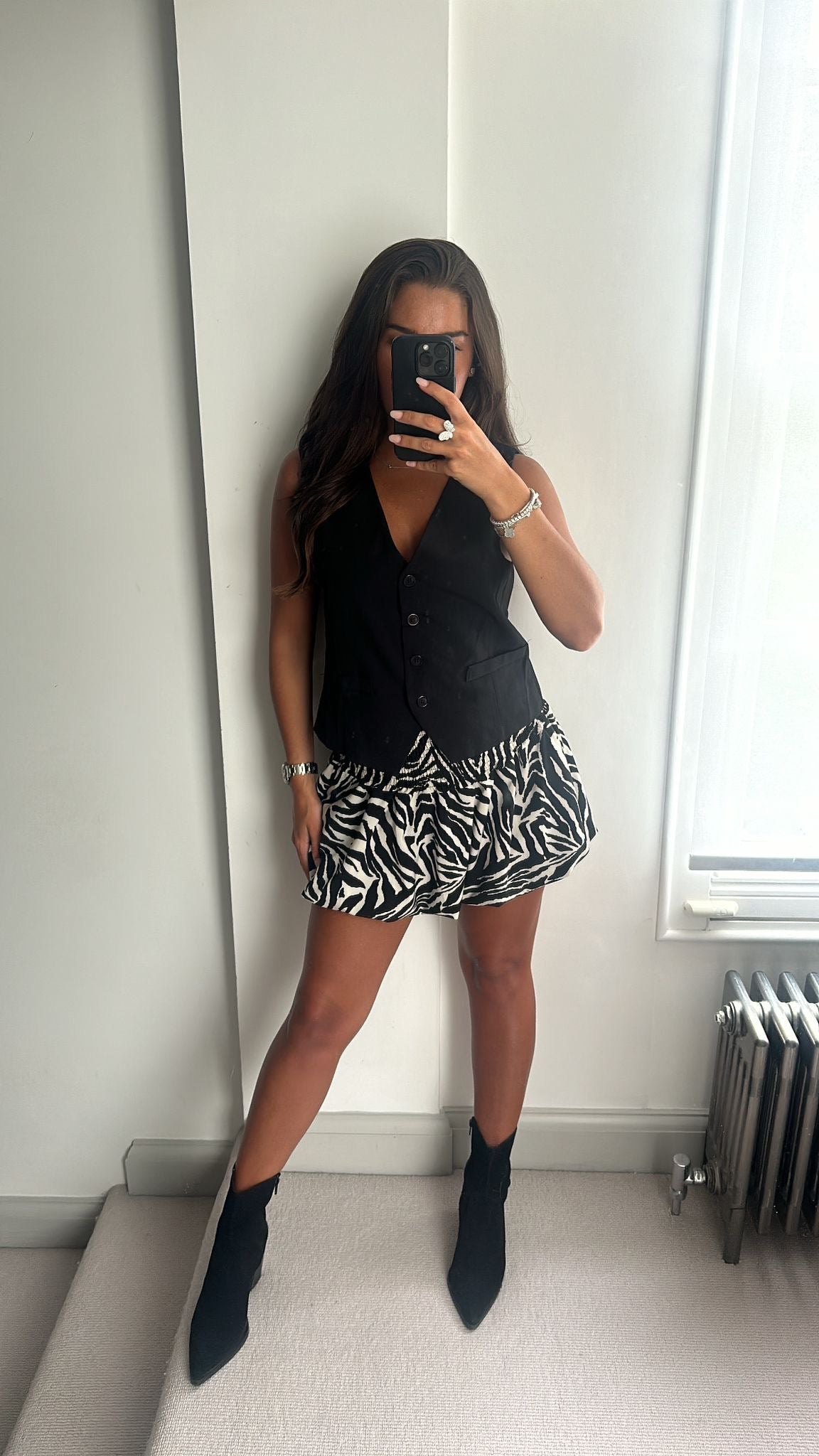 Puff ball skirt - zebra