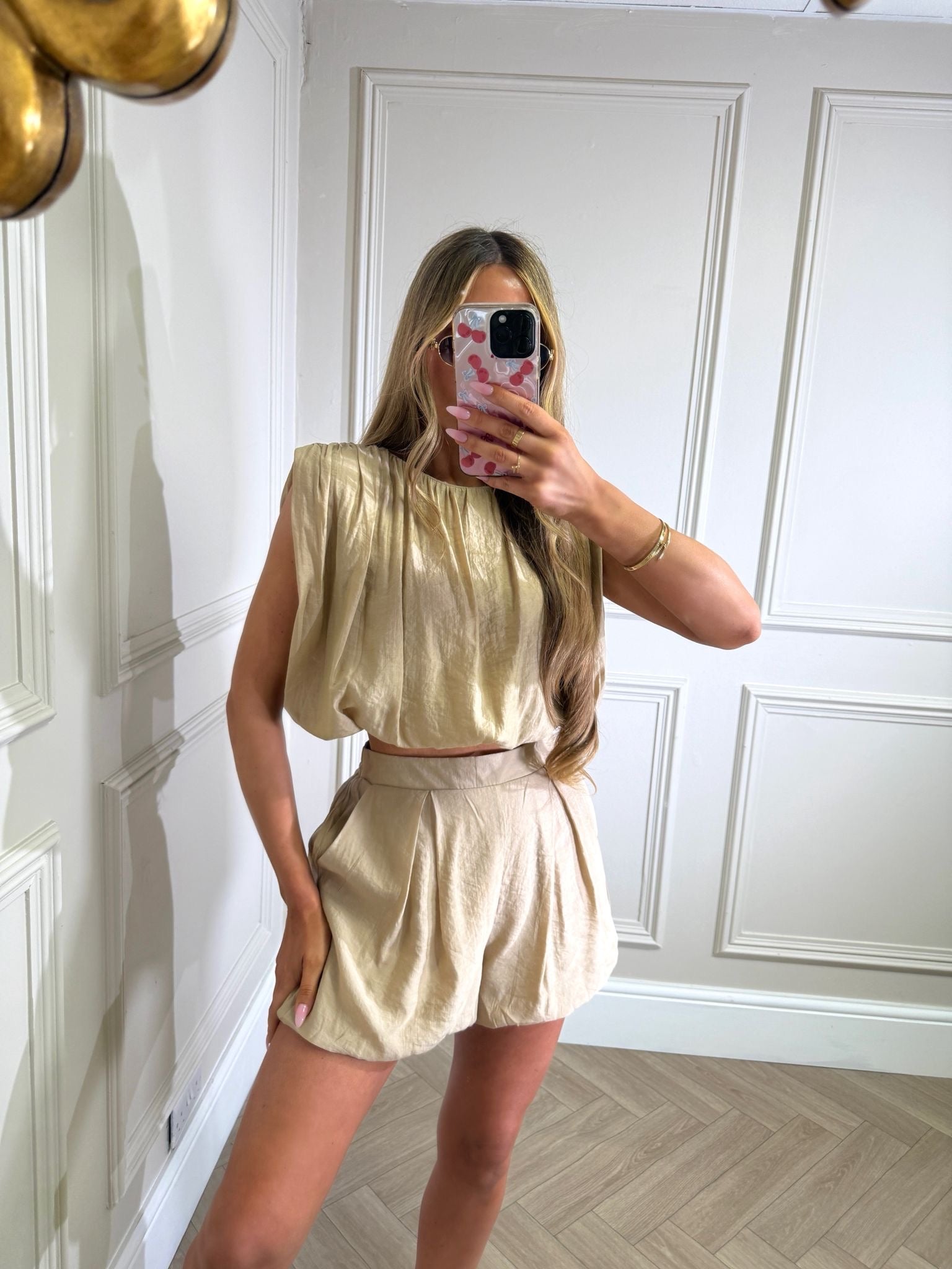 Caprice short set - beige