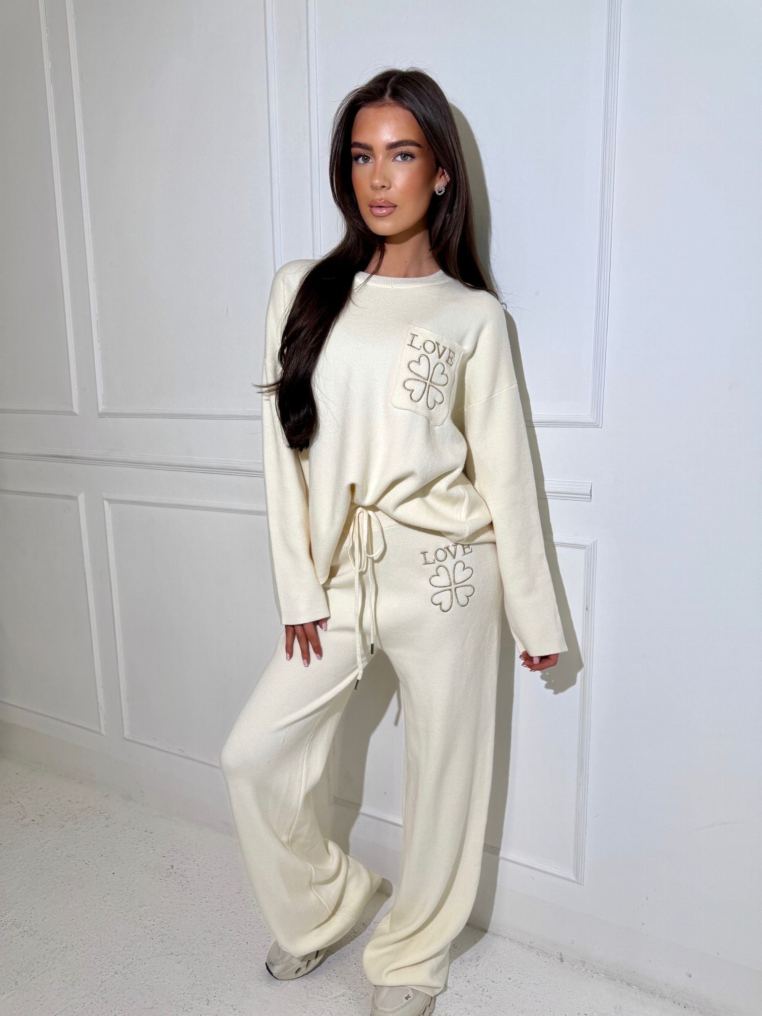 Love knit tracksuit - cream