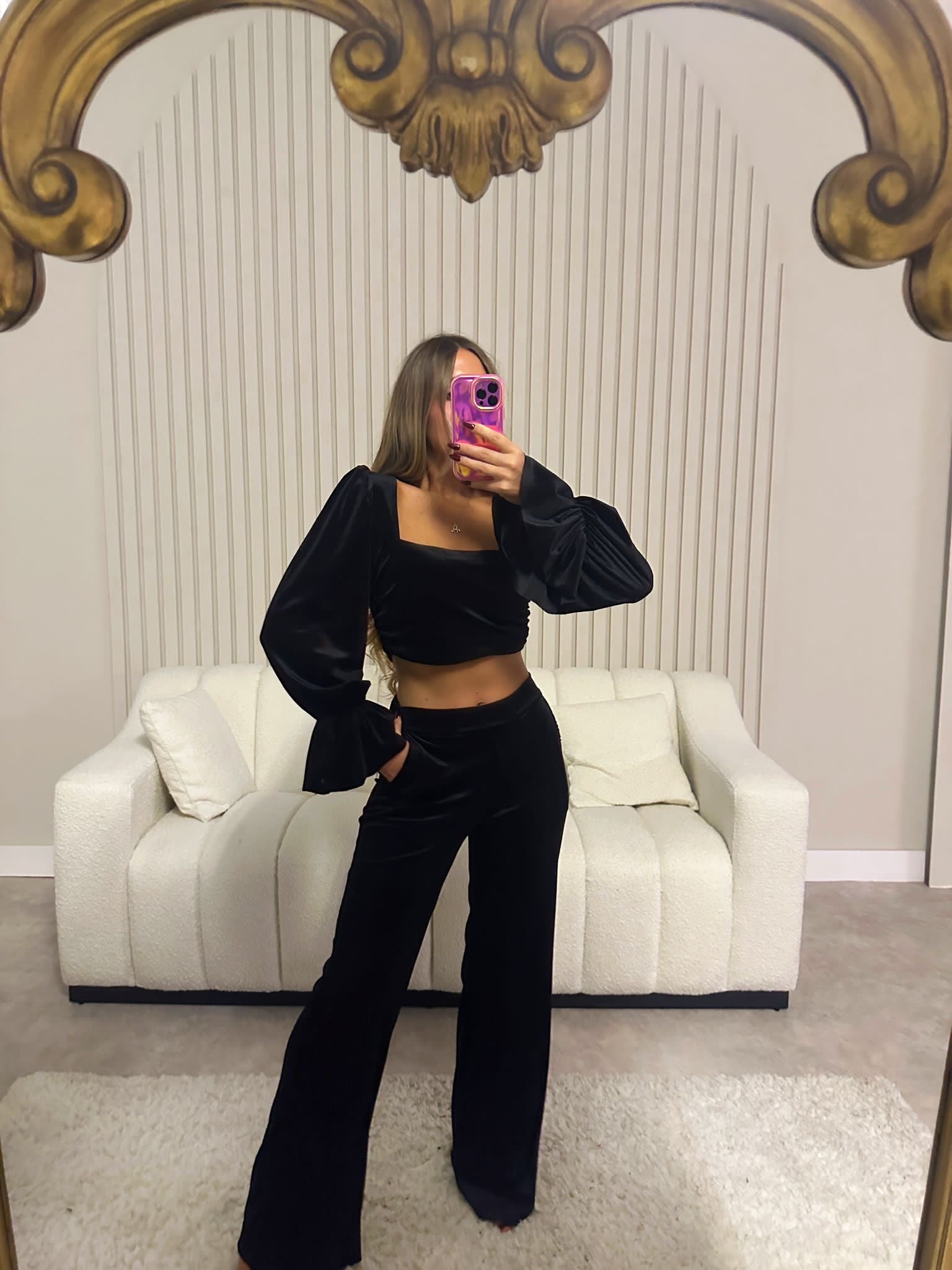 Vivian 2piece set - Black Velvet