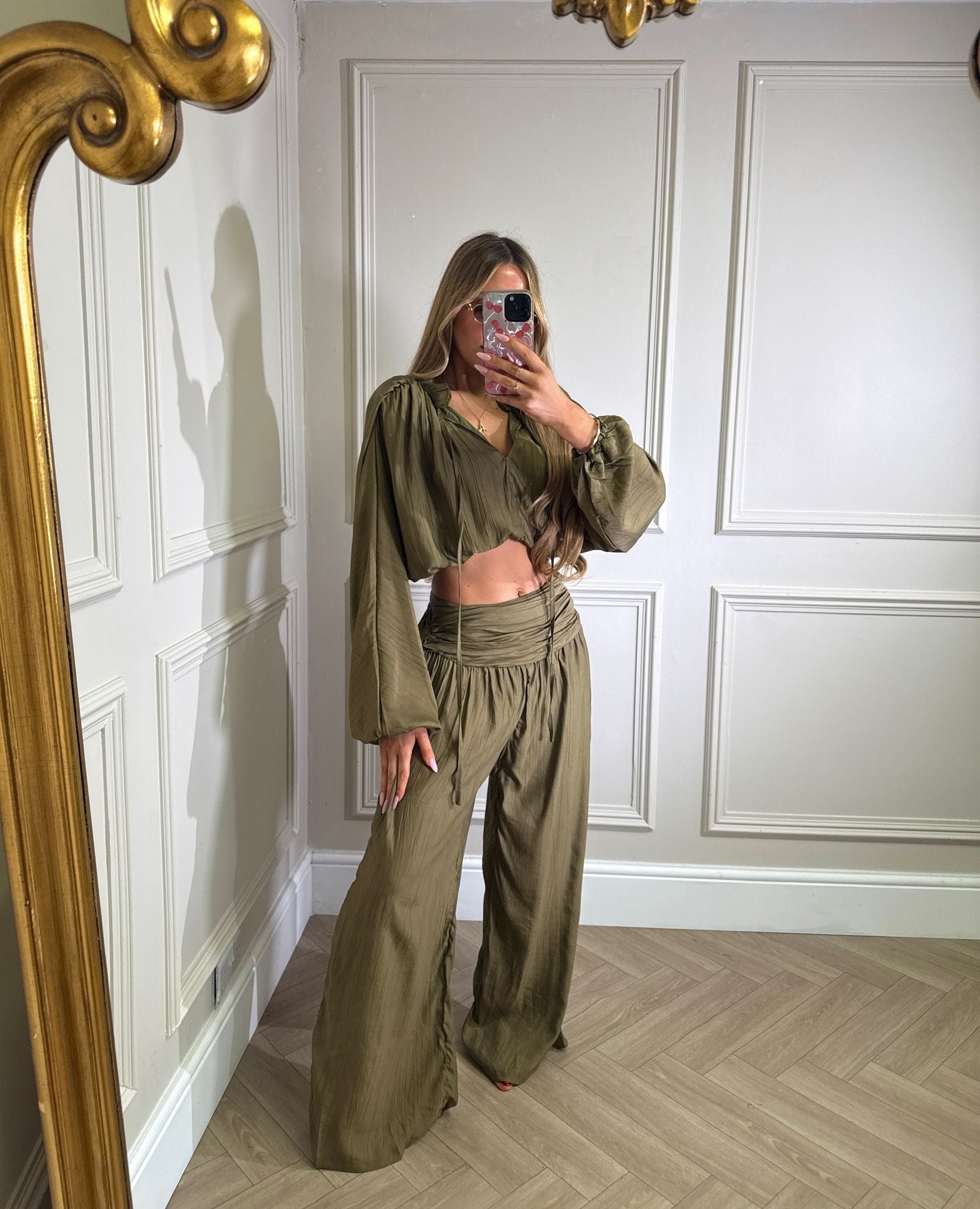 Clara linen co-ord - khaki
