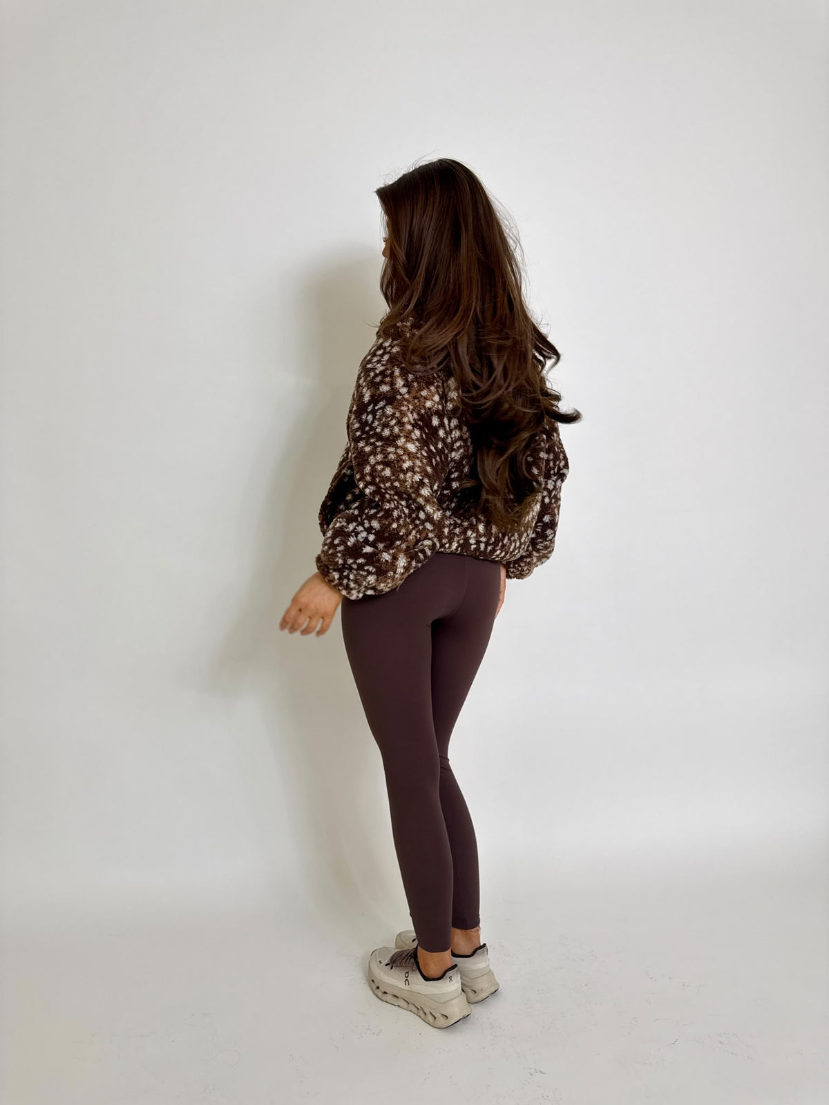 Bambi gold zip fleece - brown