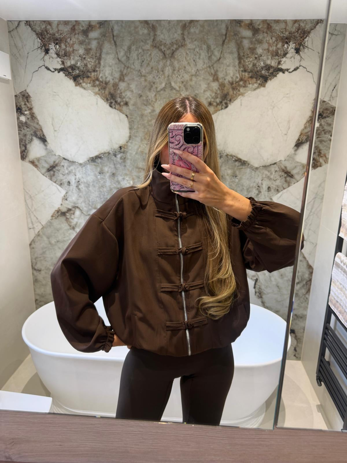 Bow light weight jacket - brown