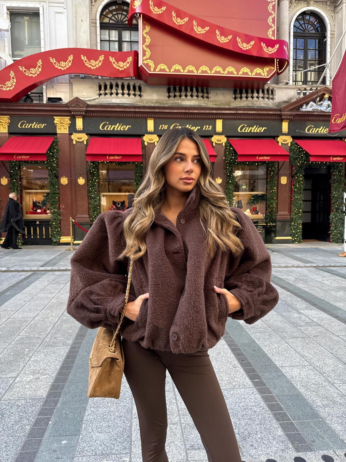 Bella Oversized Jacket - Chocolate