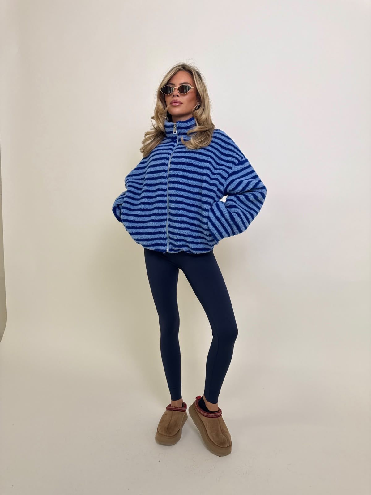 Stripe fleece - blue