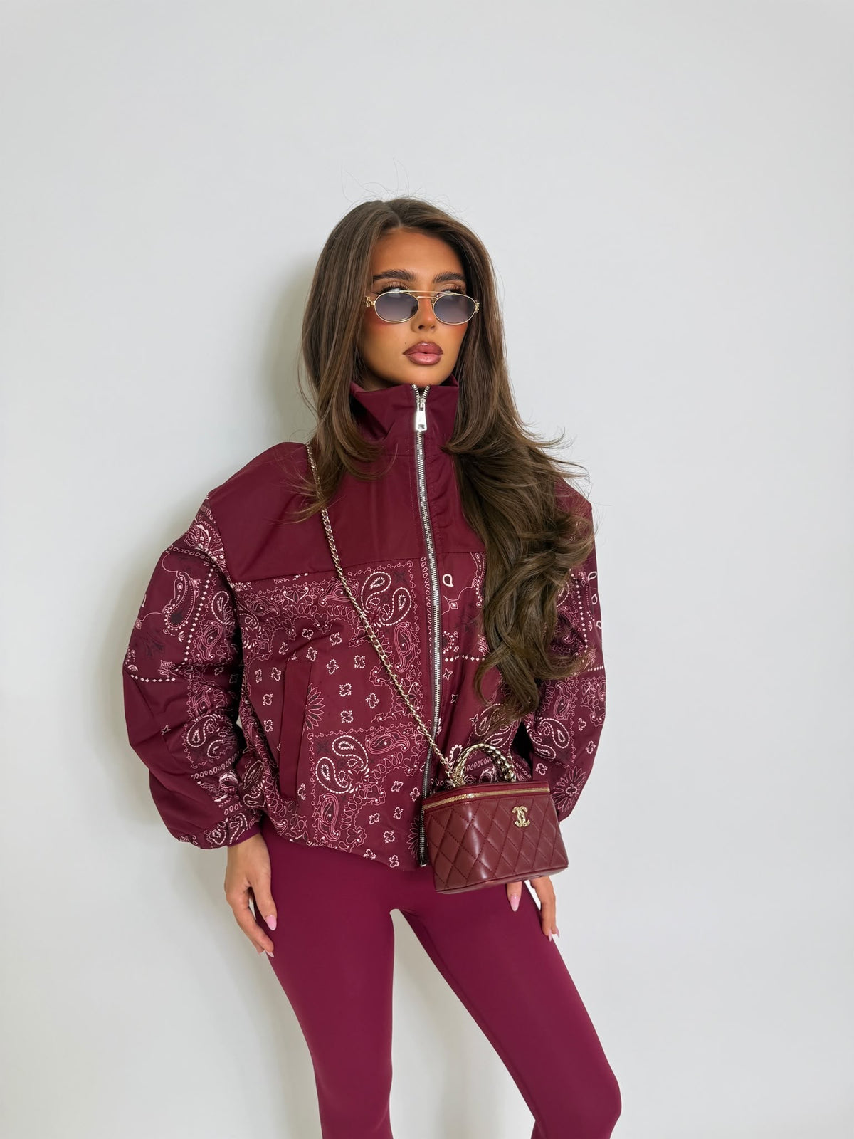 Windbreaker Bandana Print - wine