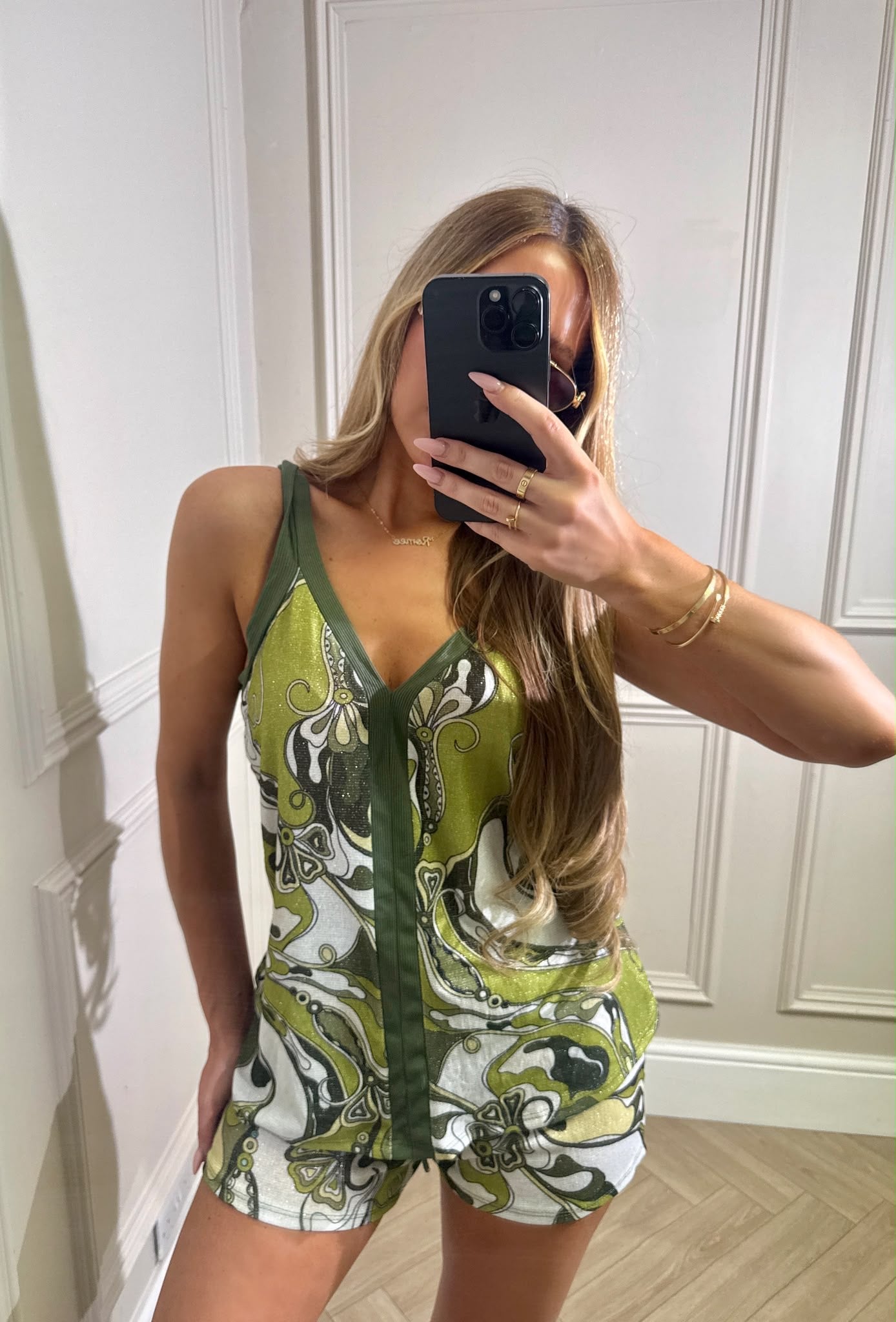 Flo pattern two piece - NEW print green