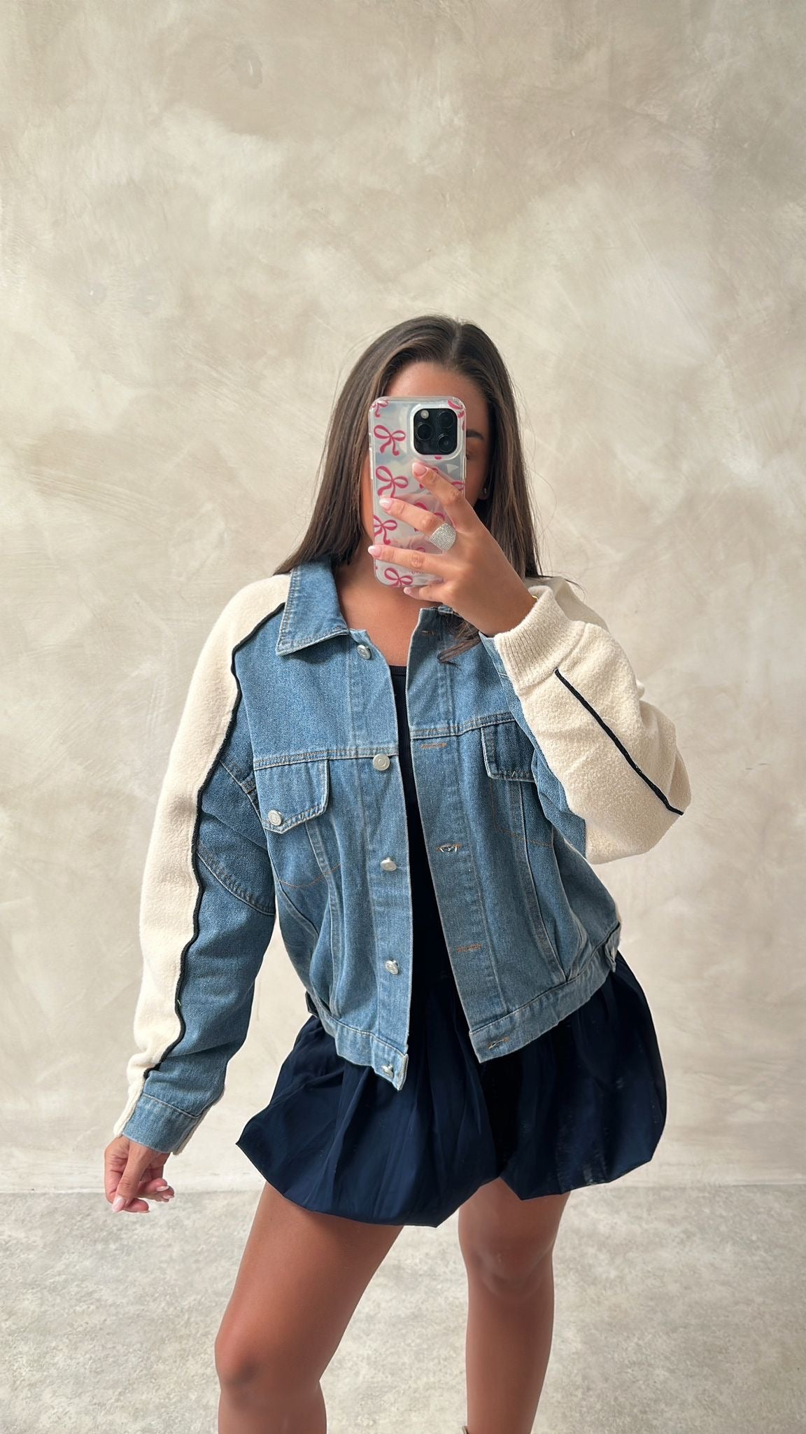 Contrast denim jacket