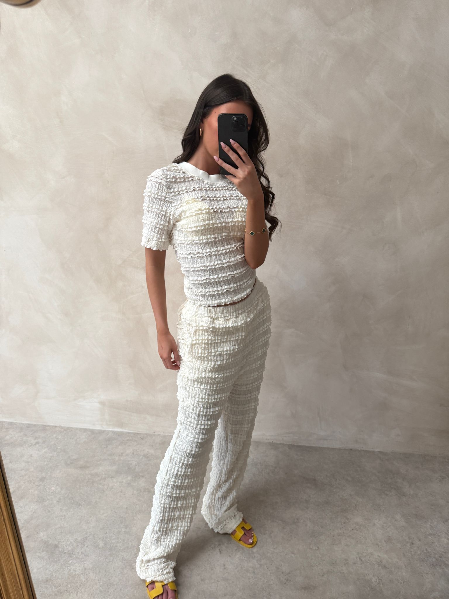 Lucie two piece cream lounge set