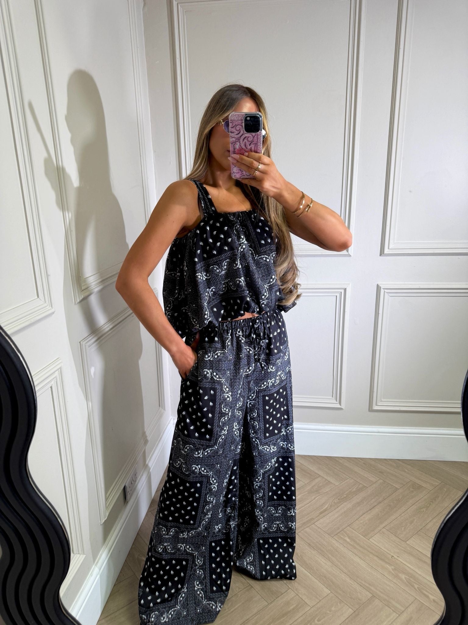 Yasmin trouser co-ord - bandana black