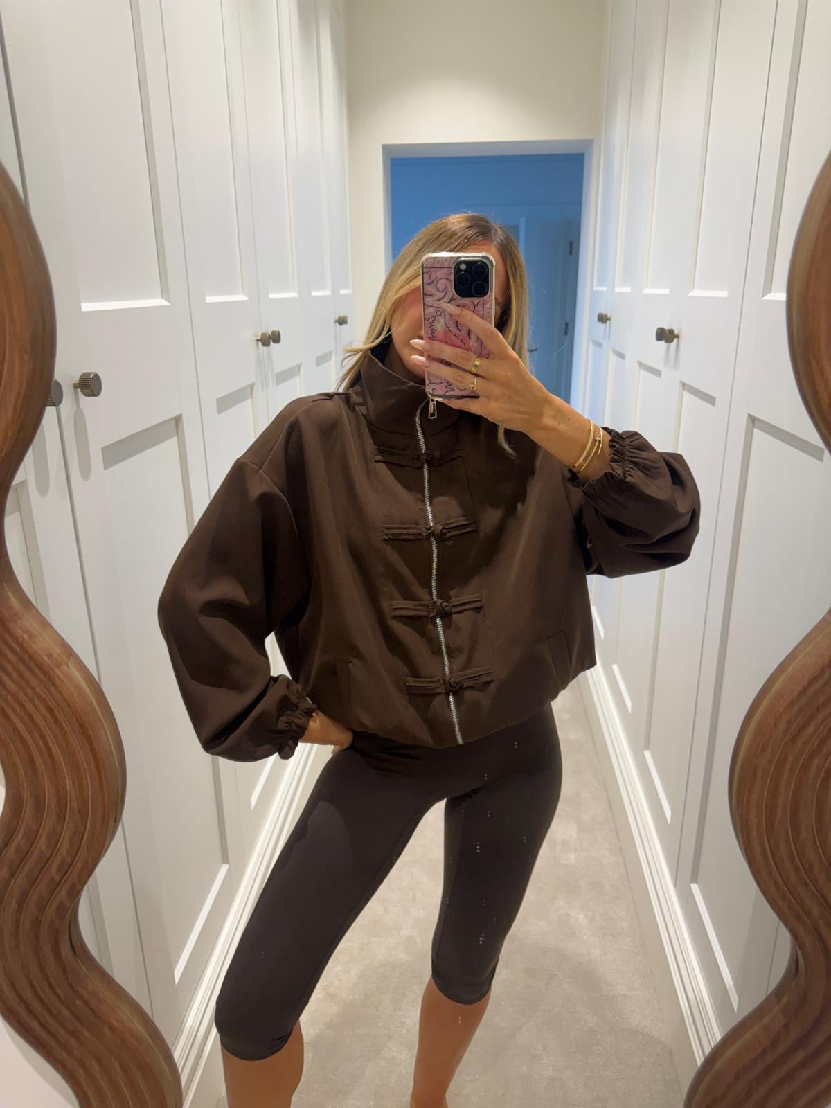 Bow light weight jacket - brown