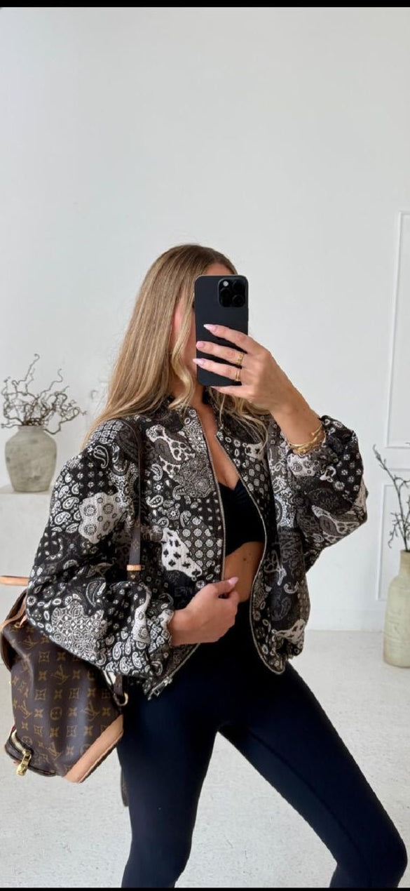 Bandana bomber jacket