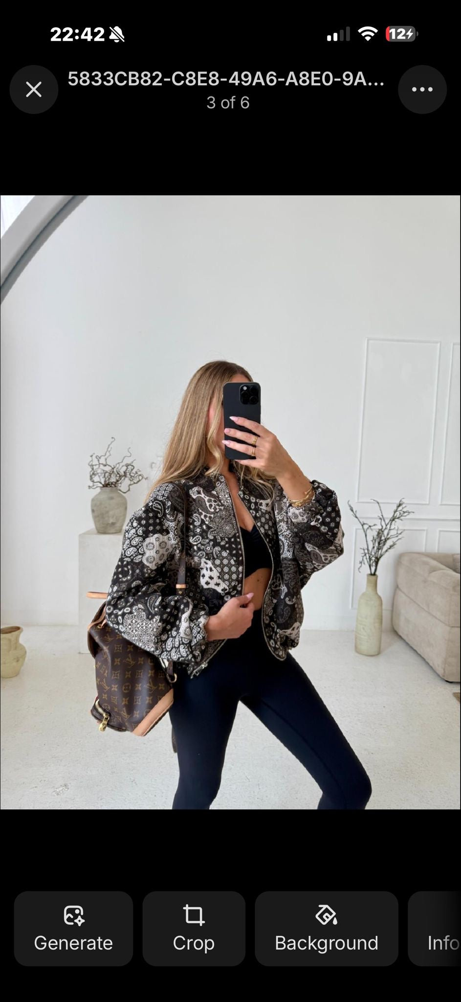Bandana bomber jacket - black