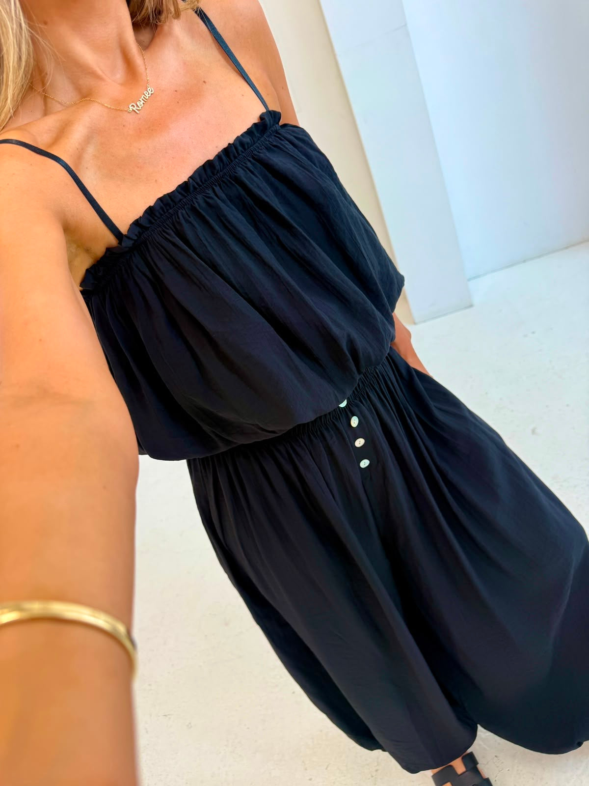 Harem trouser co-ord - black