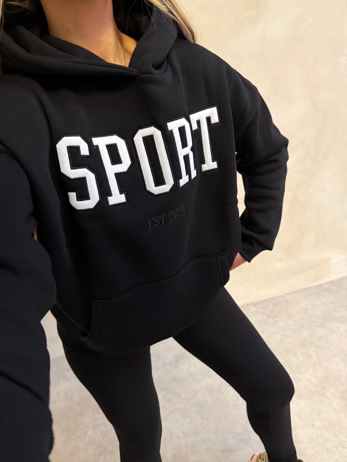 Sport Jumper & Legging set - black