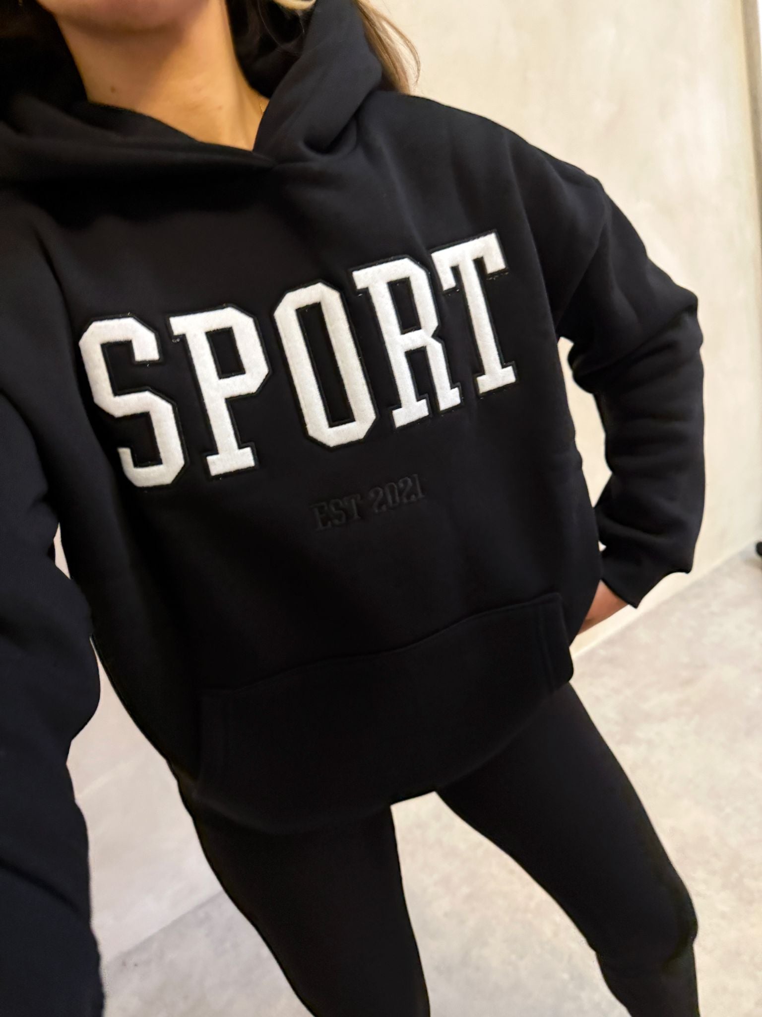 Sport Jumper & Legging set - black