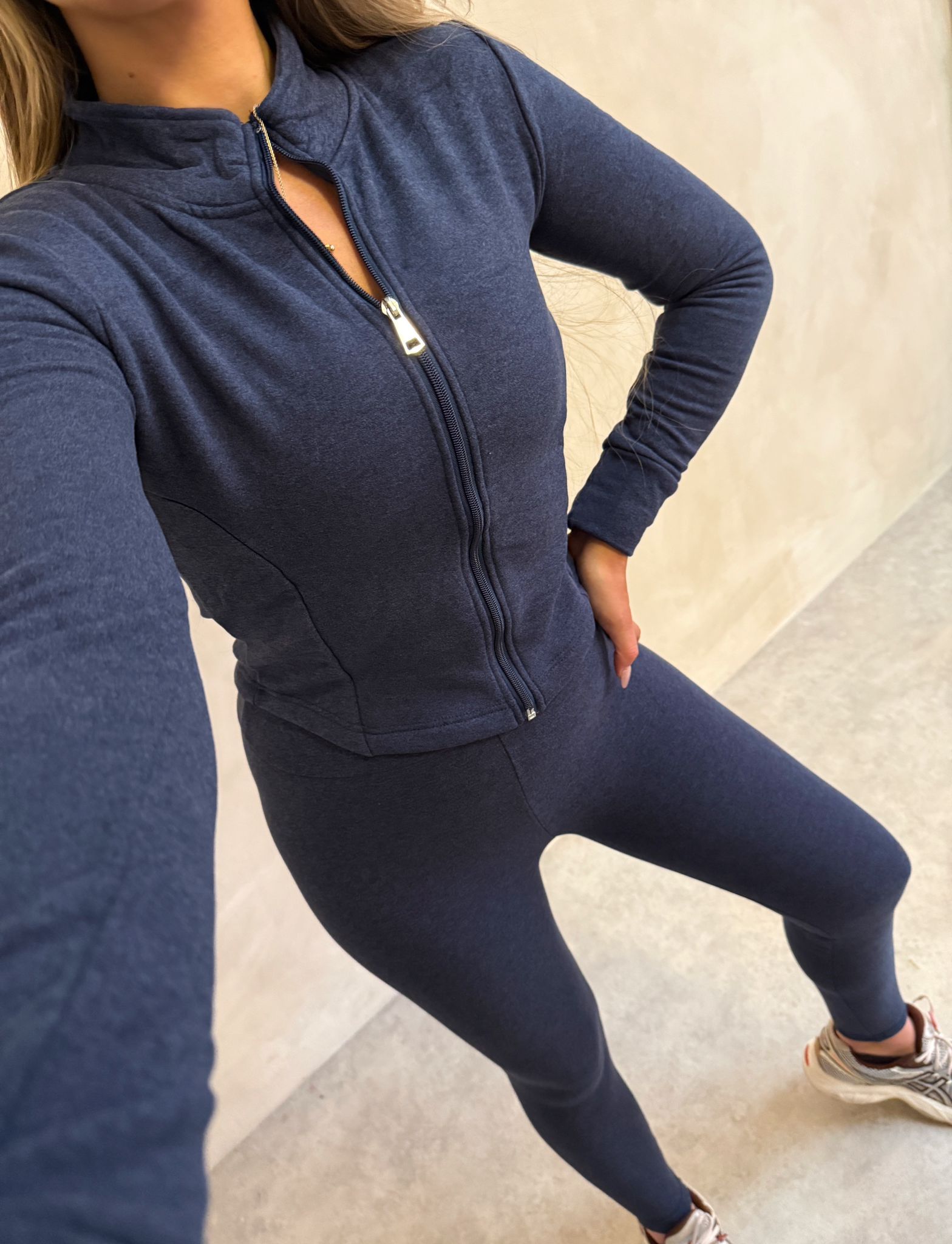 Fleece lined gym set - navy