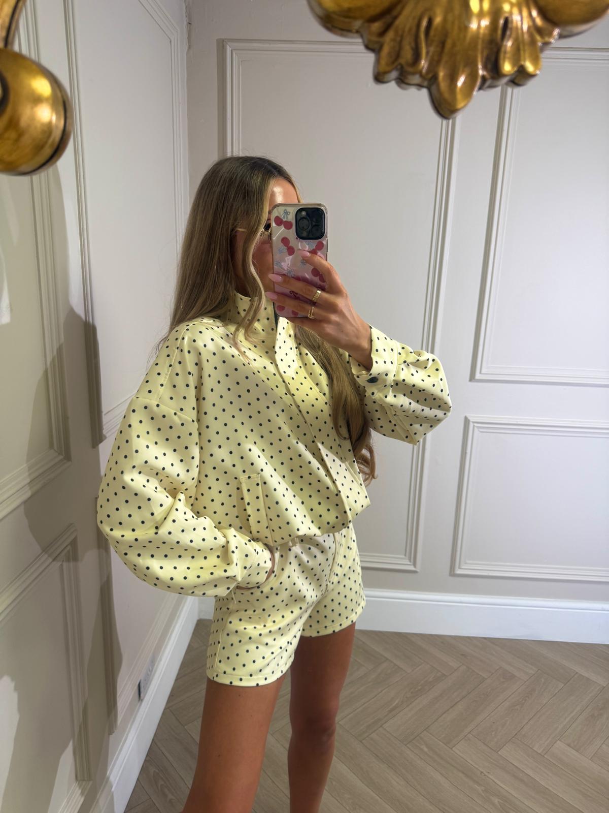 Polka dot jacket set - yellow PRE ORDER