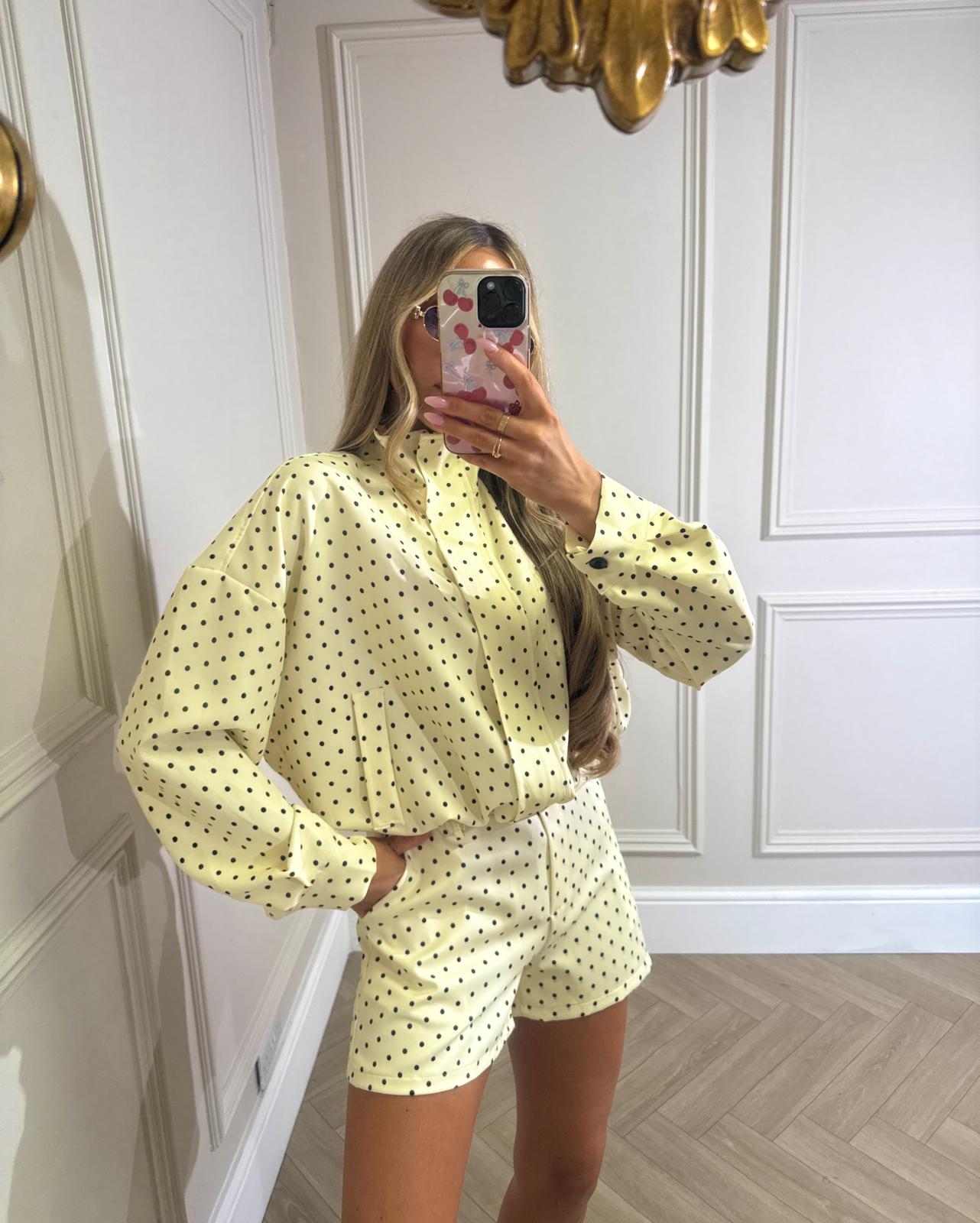 Polka dot jacket set - yellow PRE ORDER
