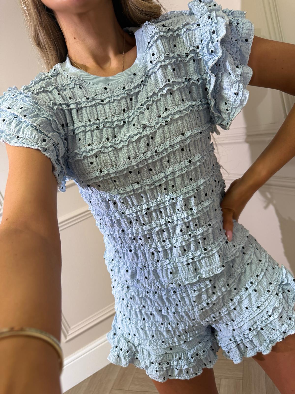 Arabella Polka dot co-ord - blue