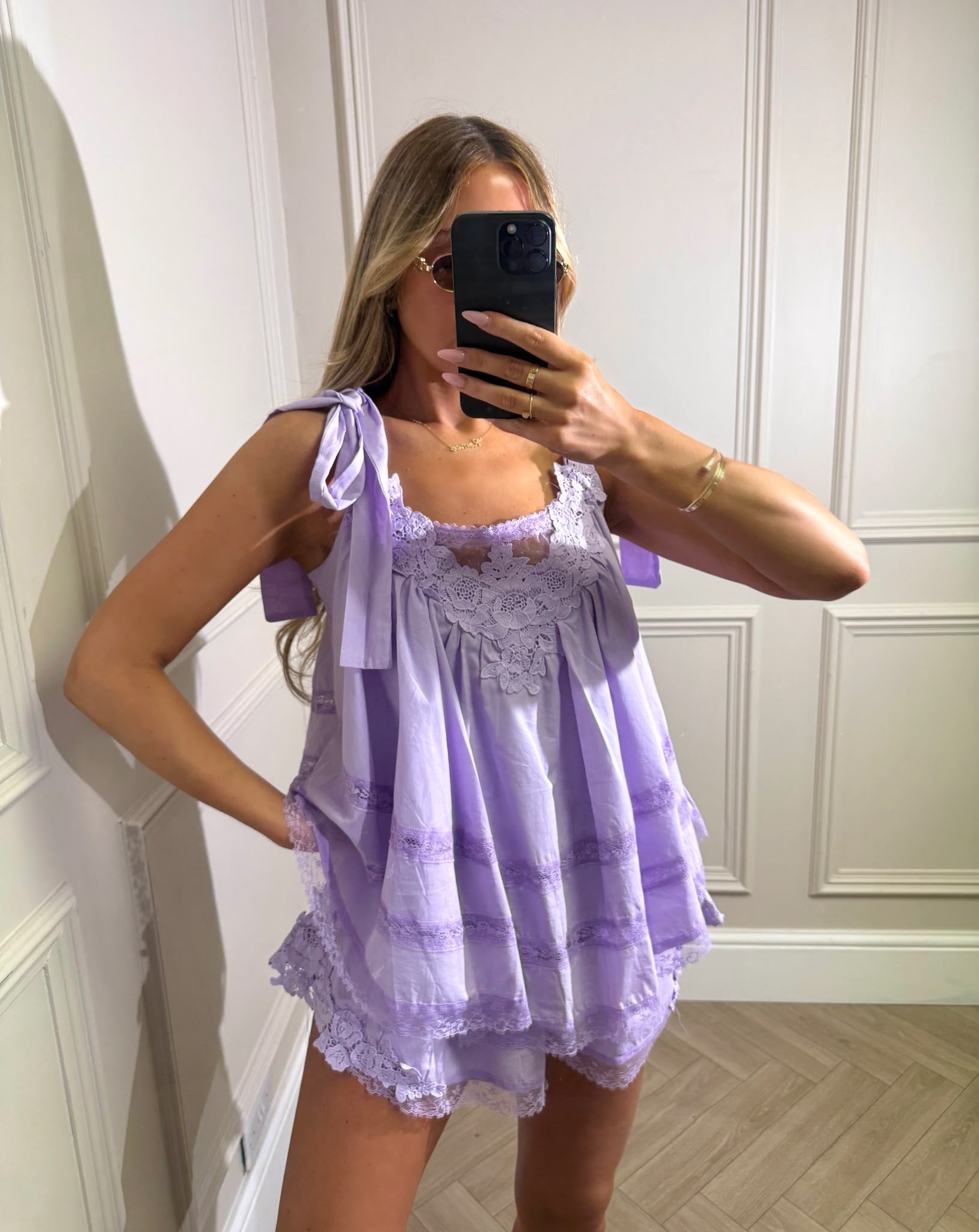 Luxury tie set - lilac