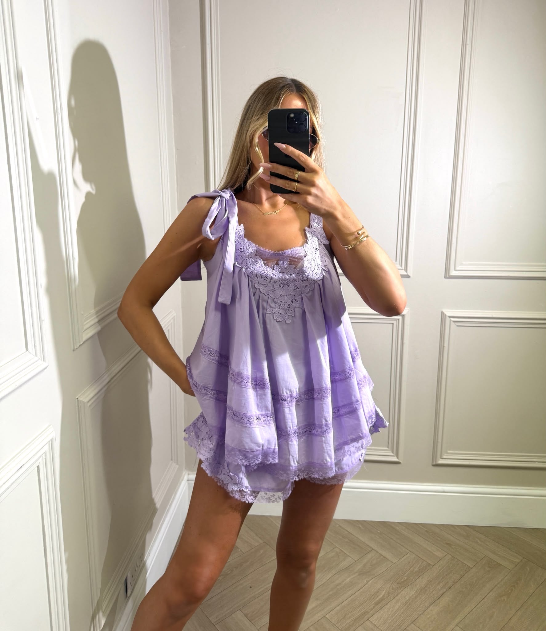 Luxury tie set - lilac
