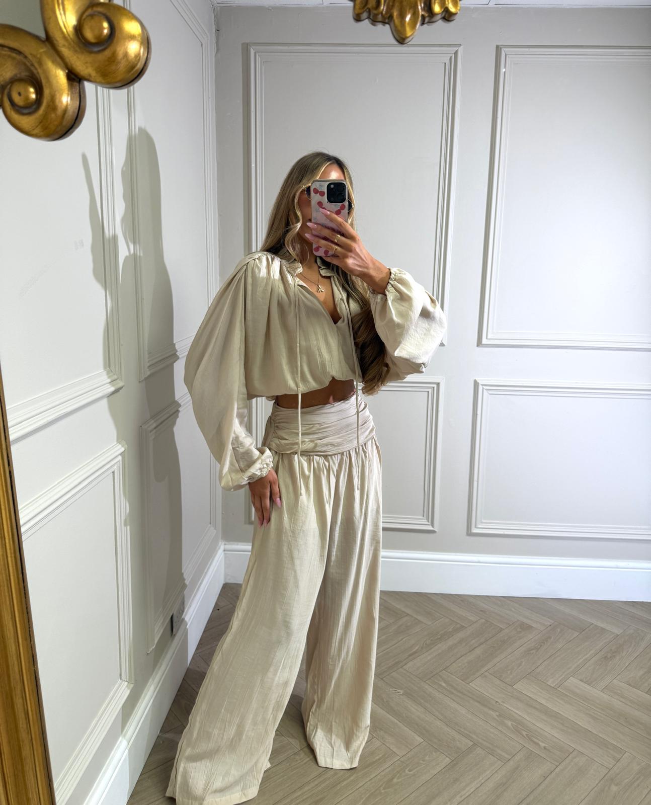 Clara linen co-ord - beige