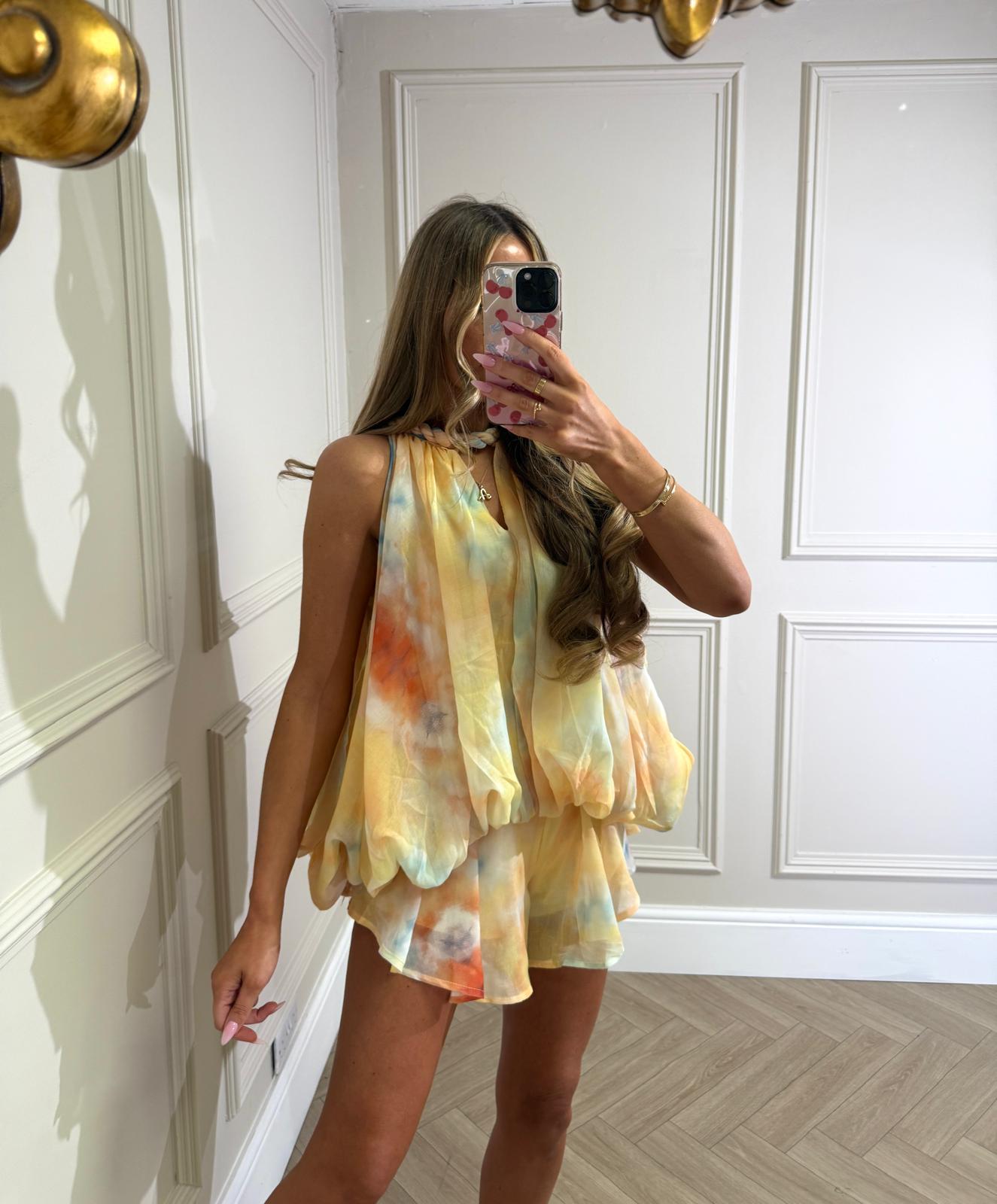 Floral rope co-ord - yellow