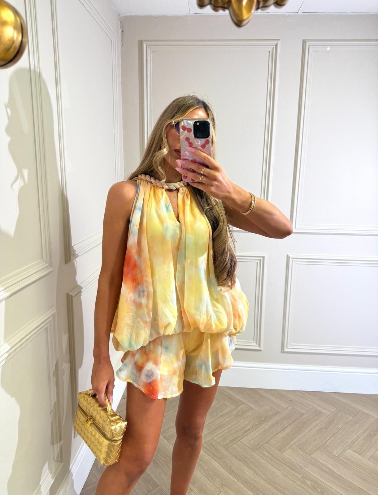 Floral rope co-ord - yellow