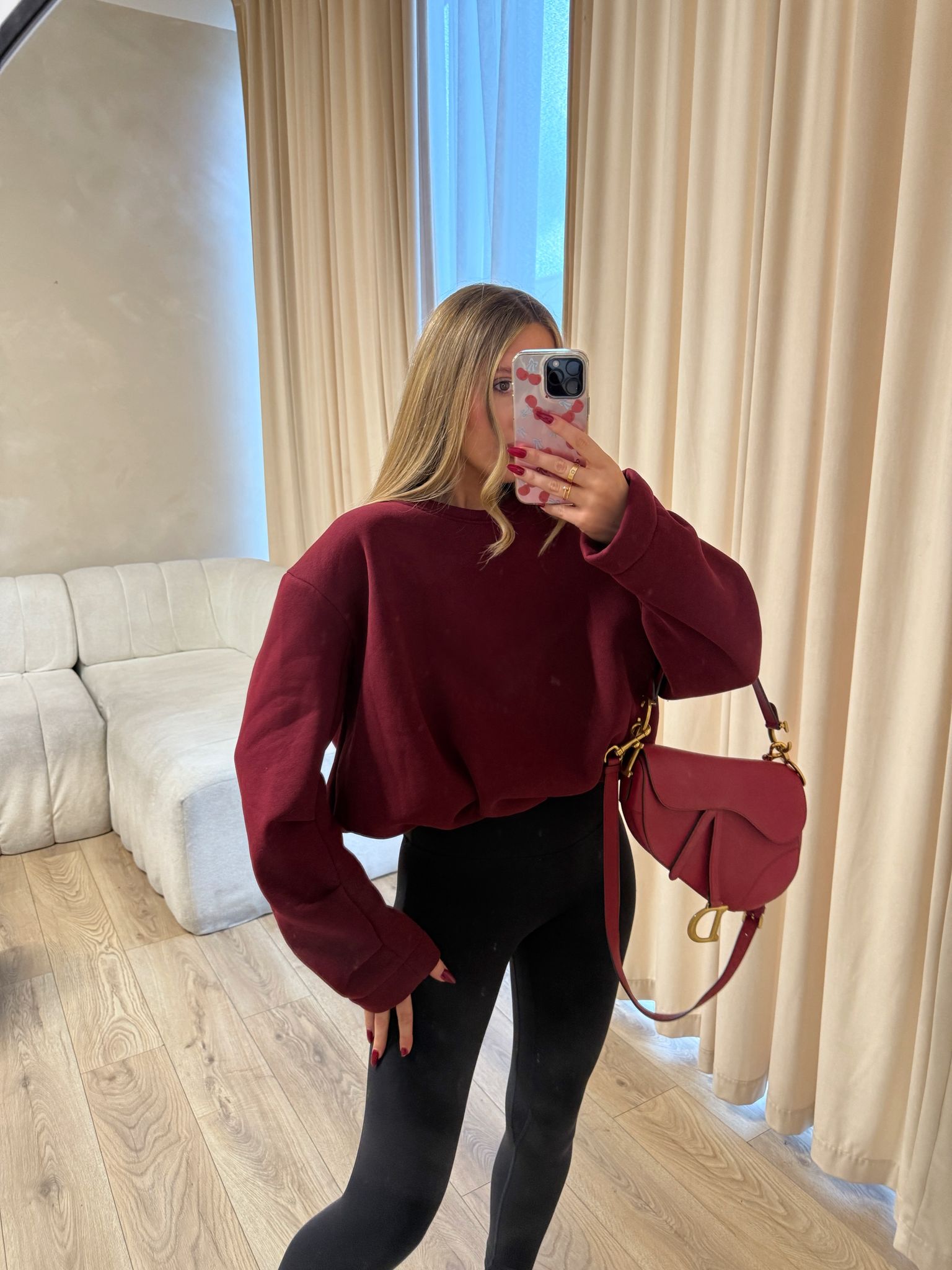 Holly Sweatshirt Jumper - burgundy