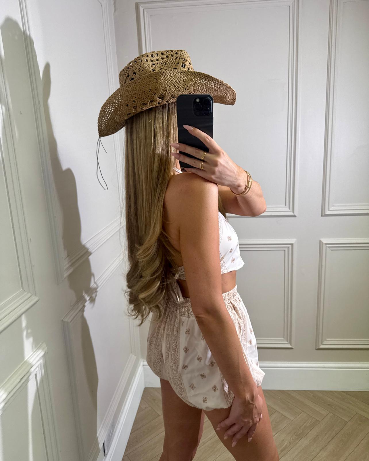 Short set bandana print - beige