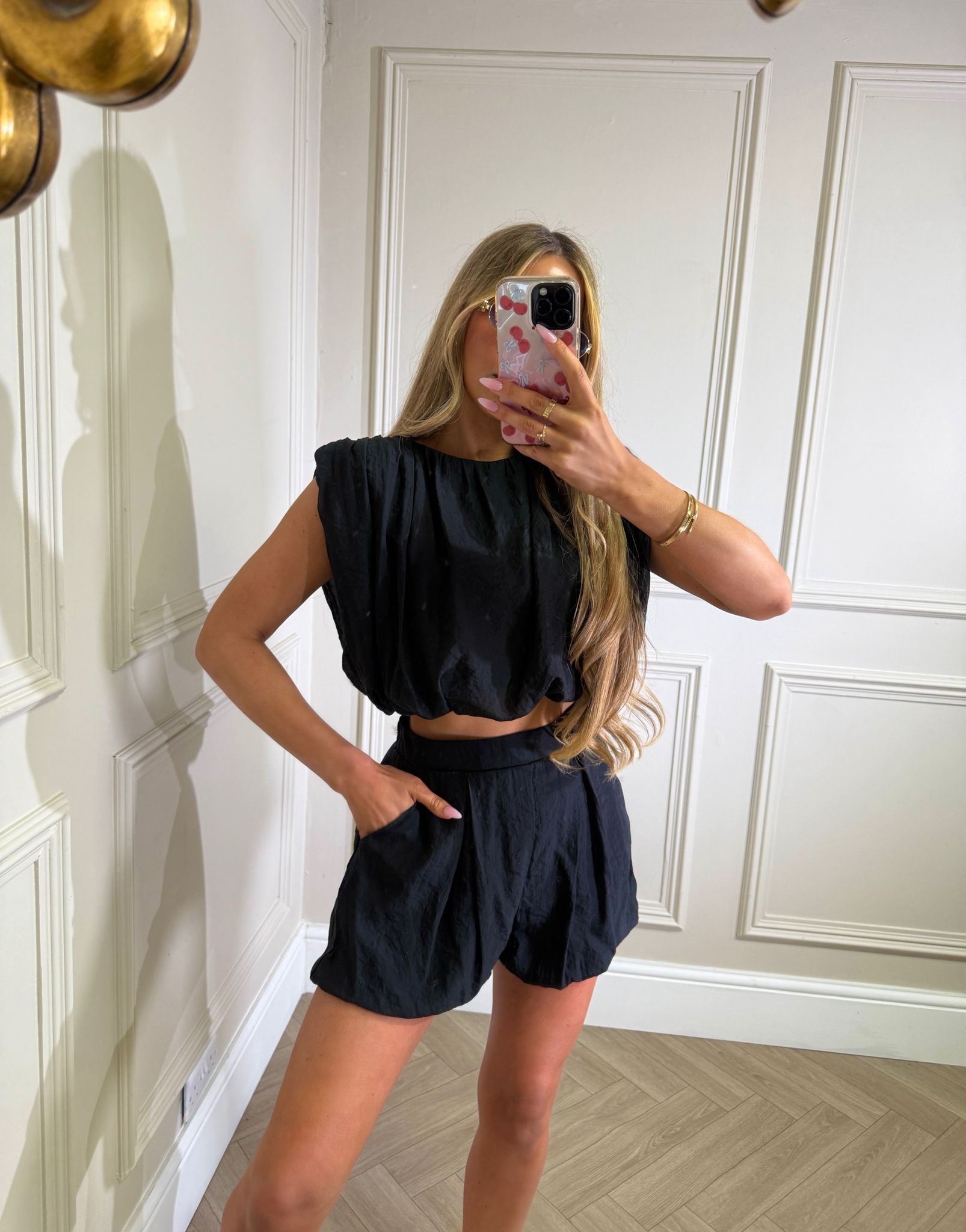 Caprice short set - black