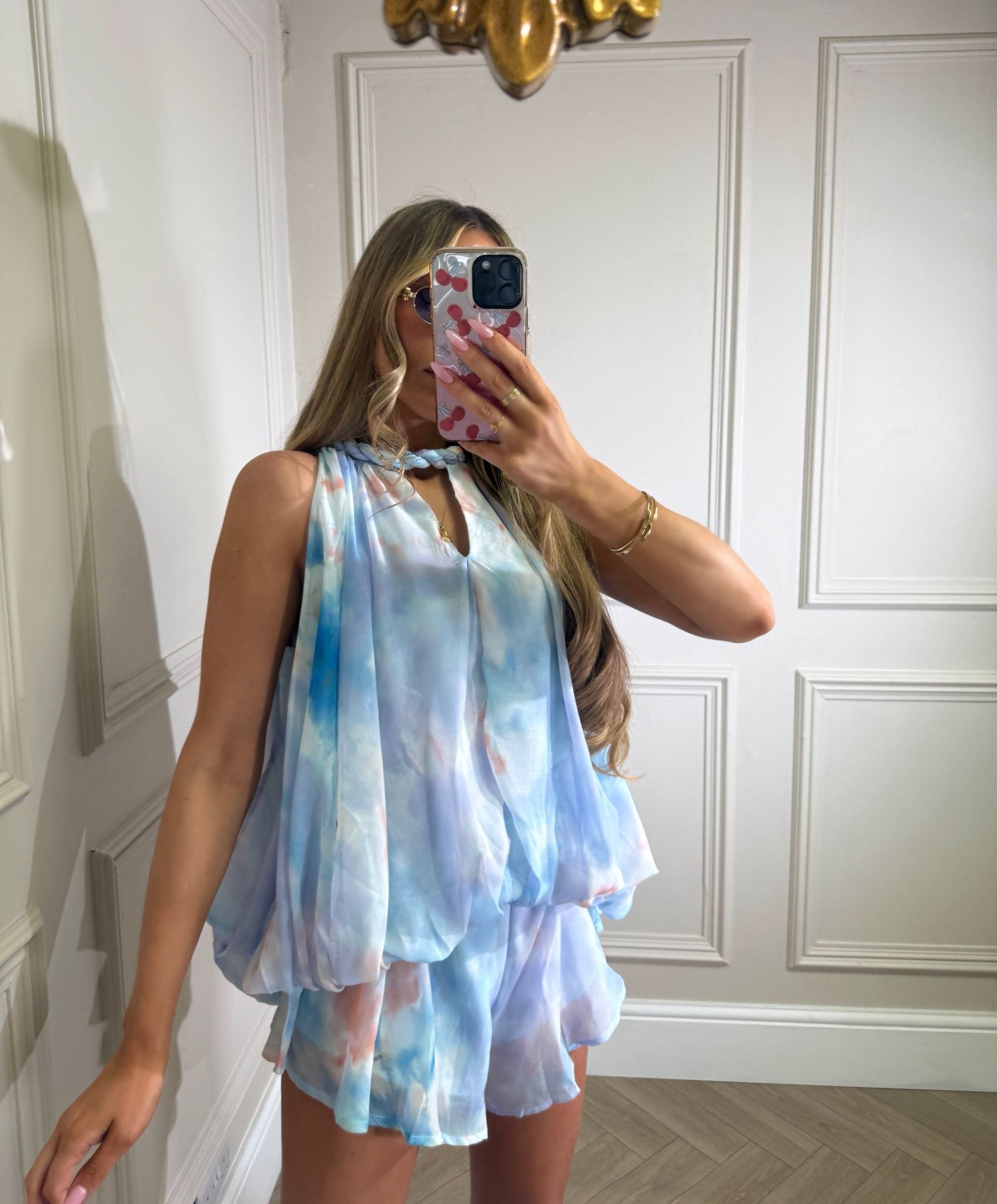 Floral rope co-ord - blue