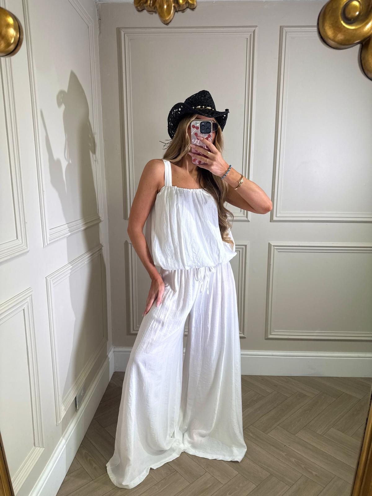 Yasmin trouser co-ord - white